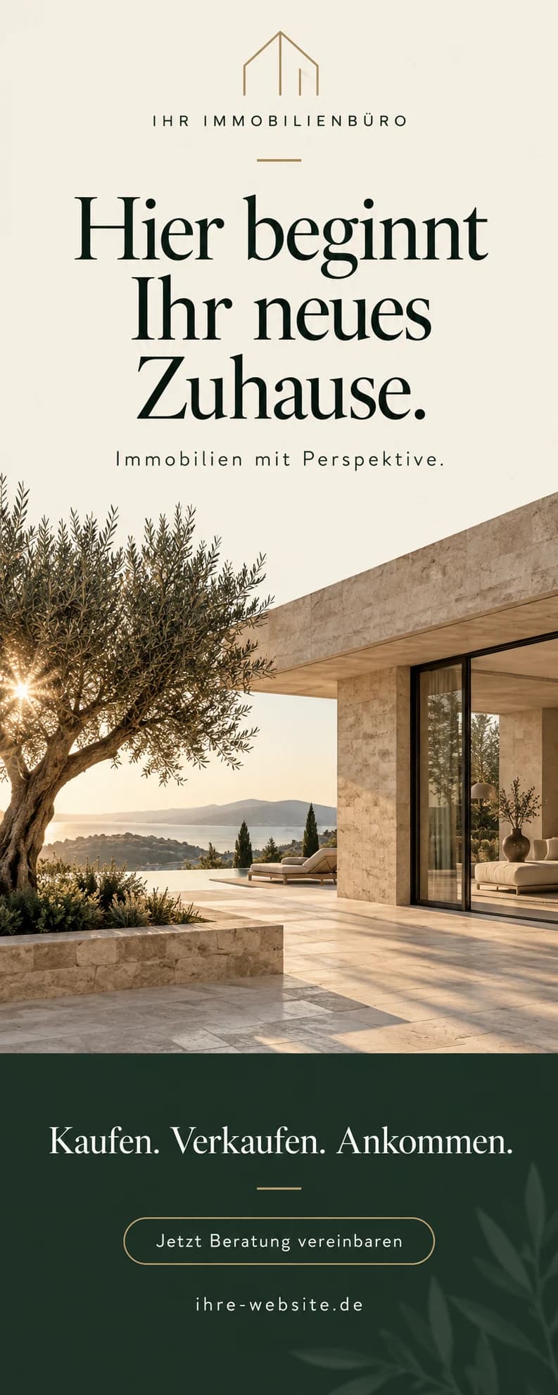 Hier beginnt Ihr neues Zuhause. – Designentwurf für Immobilien