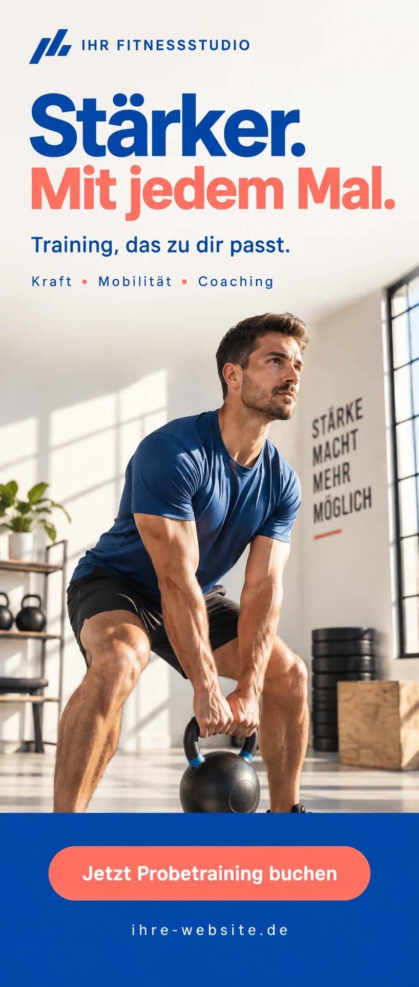 Stärker. Mit jedem Mal. – Designentwurf für Fitness