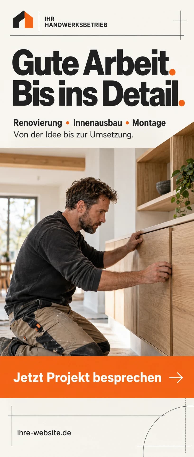 Gute Arbeit. Bis ins Detail. – Designentwurf für Handwerk