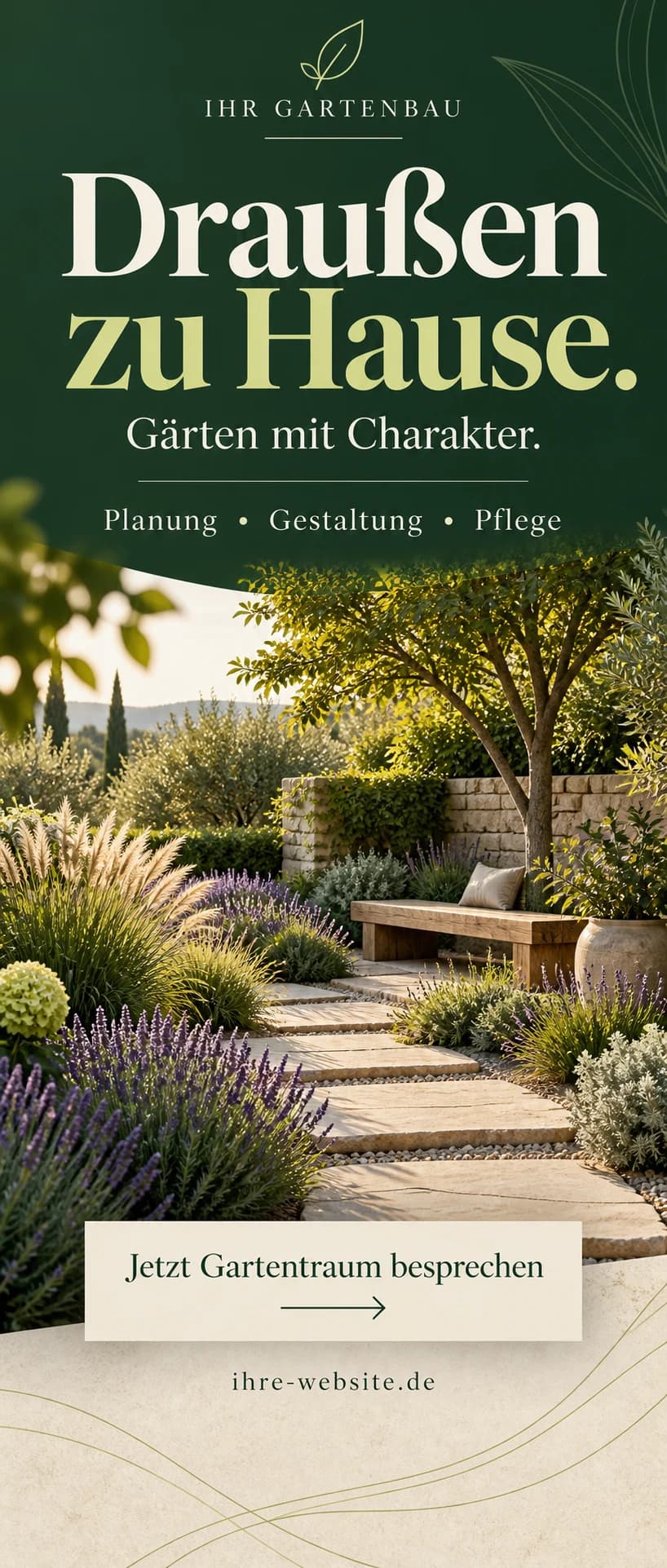 Draußen zu Hause. – Designentwurf für Gartenbau
