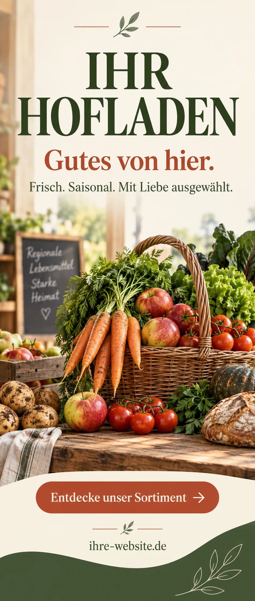 Gutes von hier. – Designentwurf für Hofladen
