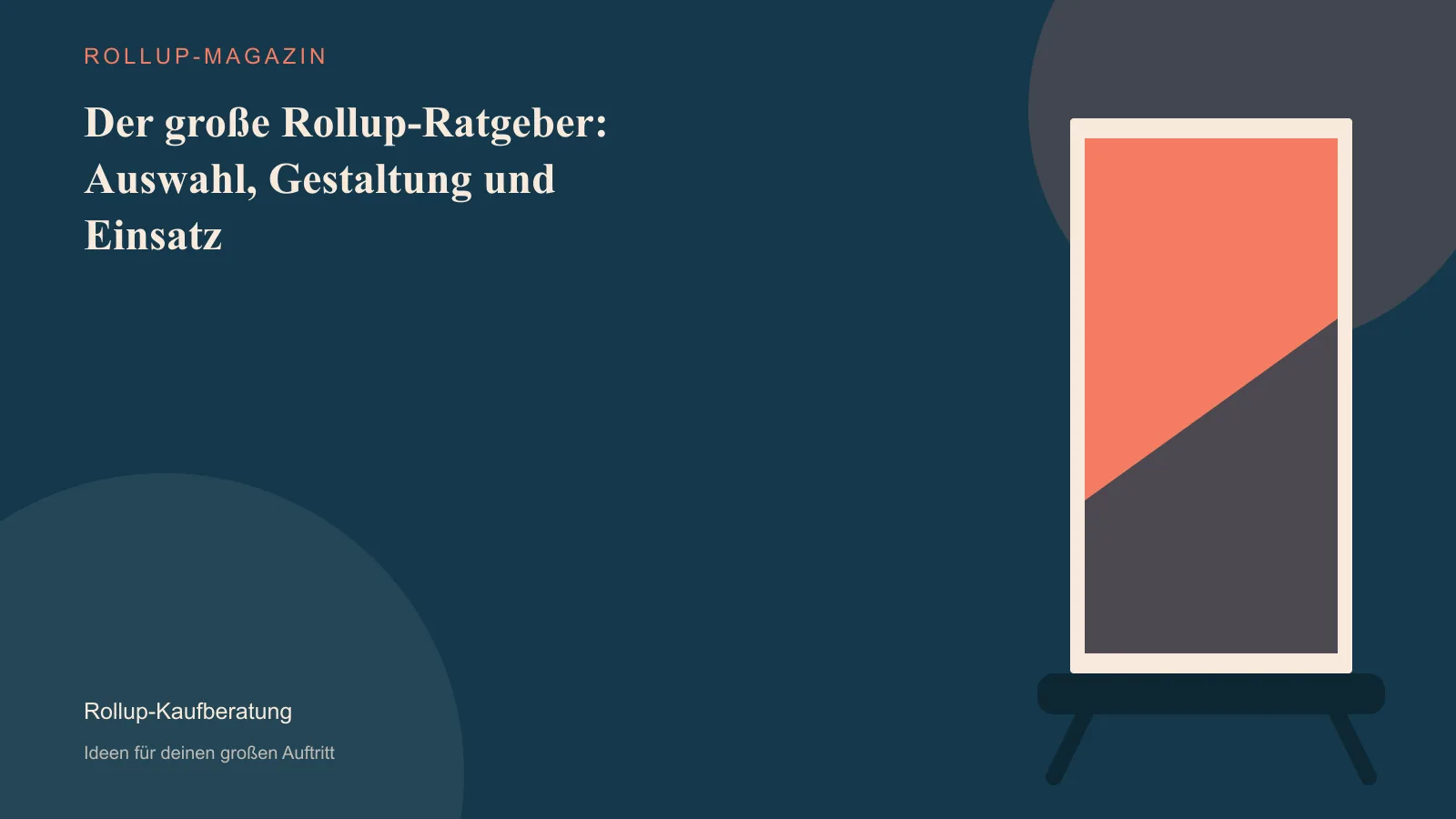 Der große Rollup-Ratgeber: Auswahl, Gestaltung und Einsatz – Illustration eines Rollups im Innenraum